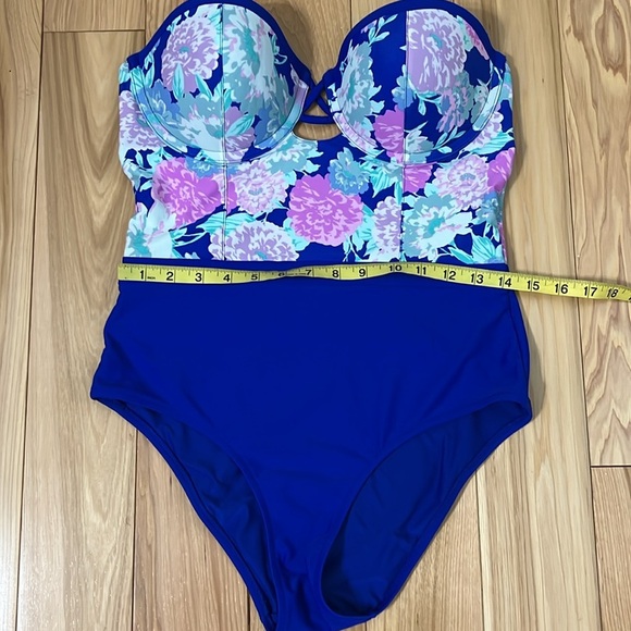 American eagle corset Floral women’s one piece swimsuit with bra support size L - Picture 4 of 4